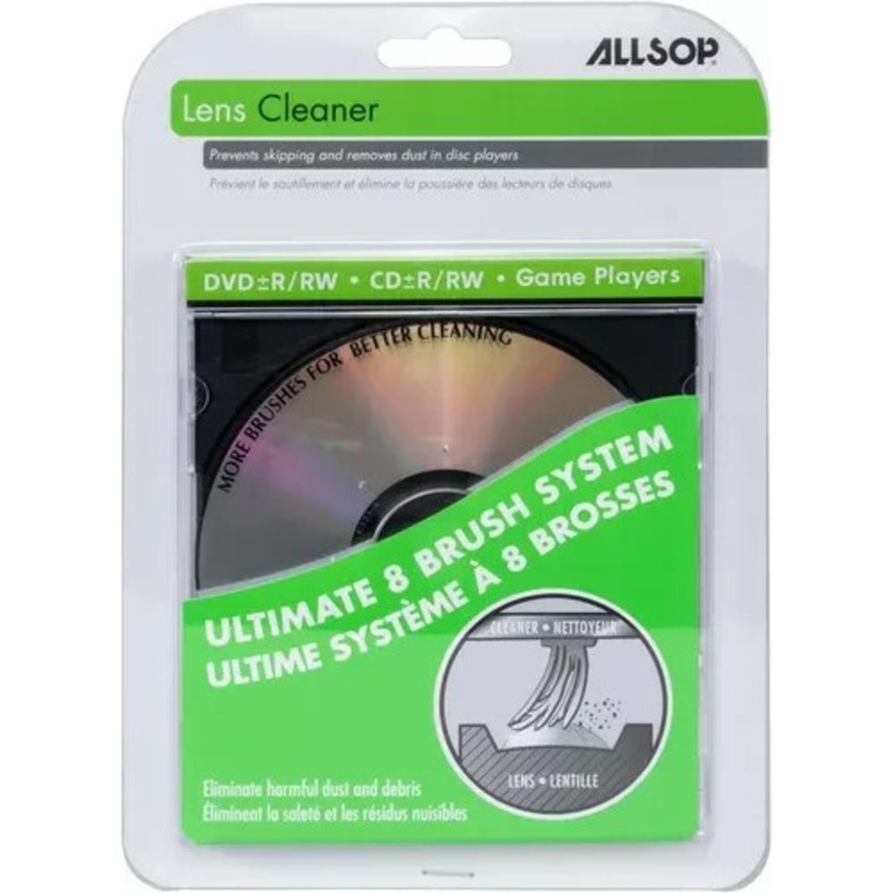 Allsop 56500 CD/DVD Laser Lens Cleaner with 8 Brushes – Audiophile Quality
